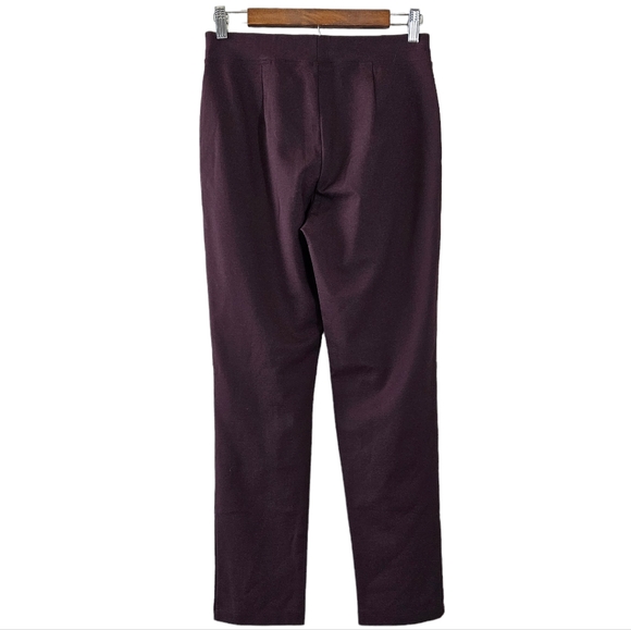 Eileen Fisher Plum Purple Pull On Legging Career Pants - Picture 2 of 5